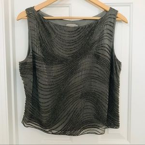 Anne Klein Gray Sleeveless Top NWT